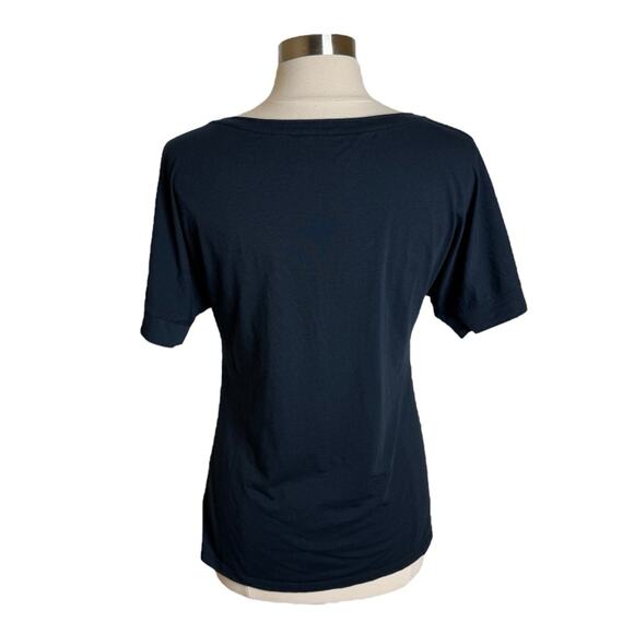 Soma Lotus Peruvian Pima Cotton Floral T-Shirt Shorts Sleeve Women’s Small Black - Picture 2 of 7